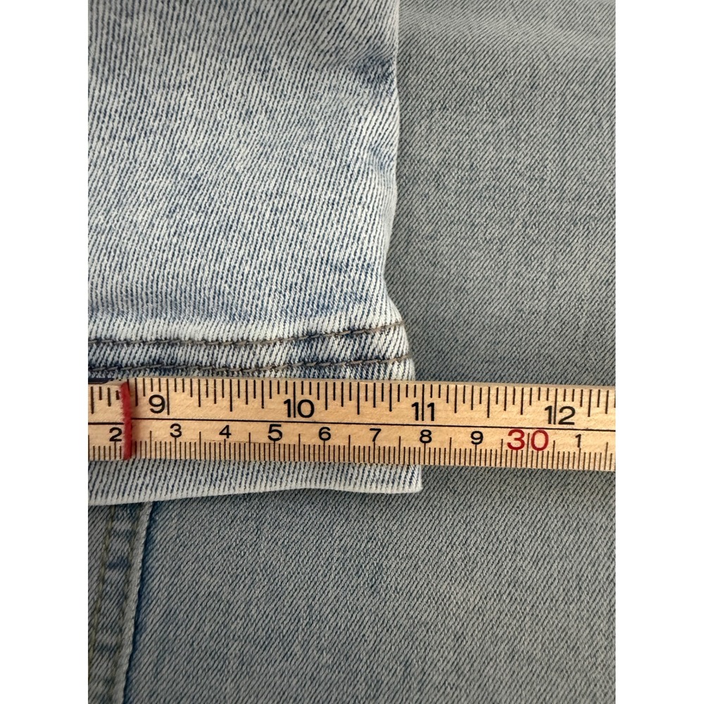 Forever 21+ Light Wash Denim Wide Leg Jumpsuit Corset Bodice 0X Plus Size - Picture 9 of 9